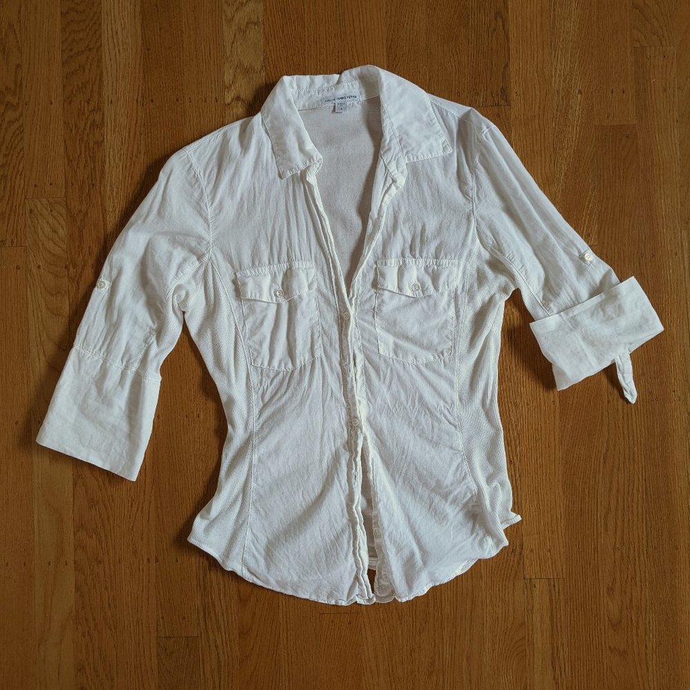 James Perse Side Panel Button-Down Shirt - image 1